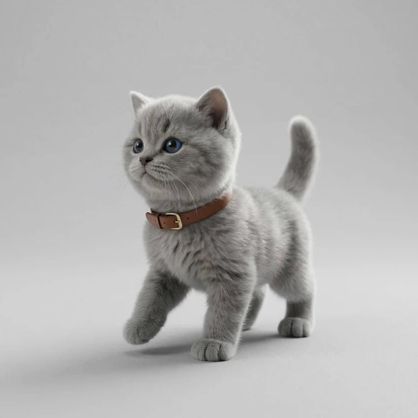 Battery Operated Plush Cat Toy with Walking and Sound for Kids