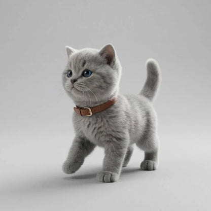 Battery Operated Plush Cat Toy with Walking and Sound for Kids