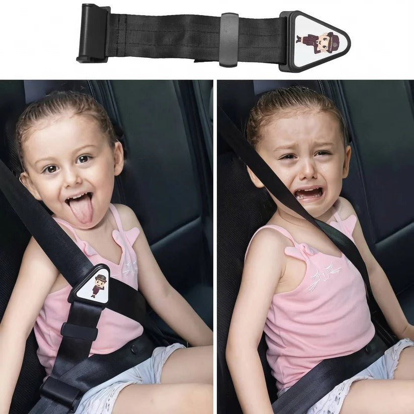 Kids Seat Belt Strap Adjuster with Triangle Clip for Car Travel Use