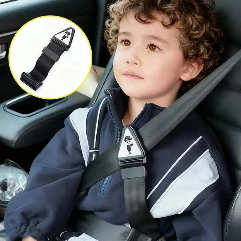 Kids Seat Belt Strap Adjuster with Triangle Clip for Car Travel Use