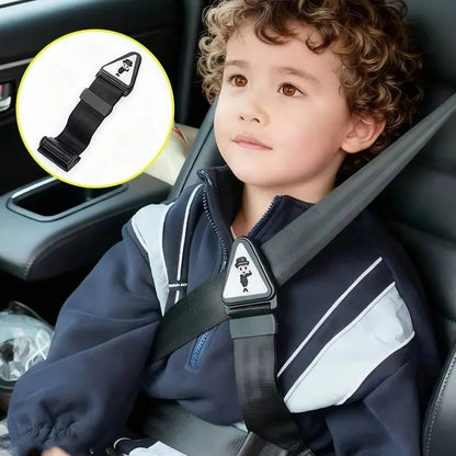 Kids Seat Belt Strap Adjuster with Triangle Clip for Car Travel Use