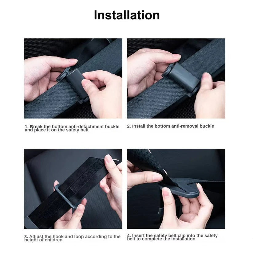 Kids Seat Belt Strap Adjuster with Triangle Clip for Car Travel Use