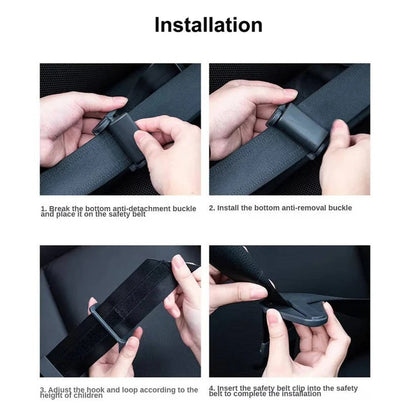 Kids Seat Belt Strap Adjuster with Triangle Clip for Car Travel Use