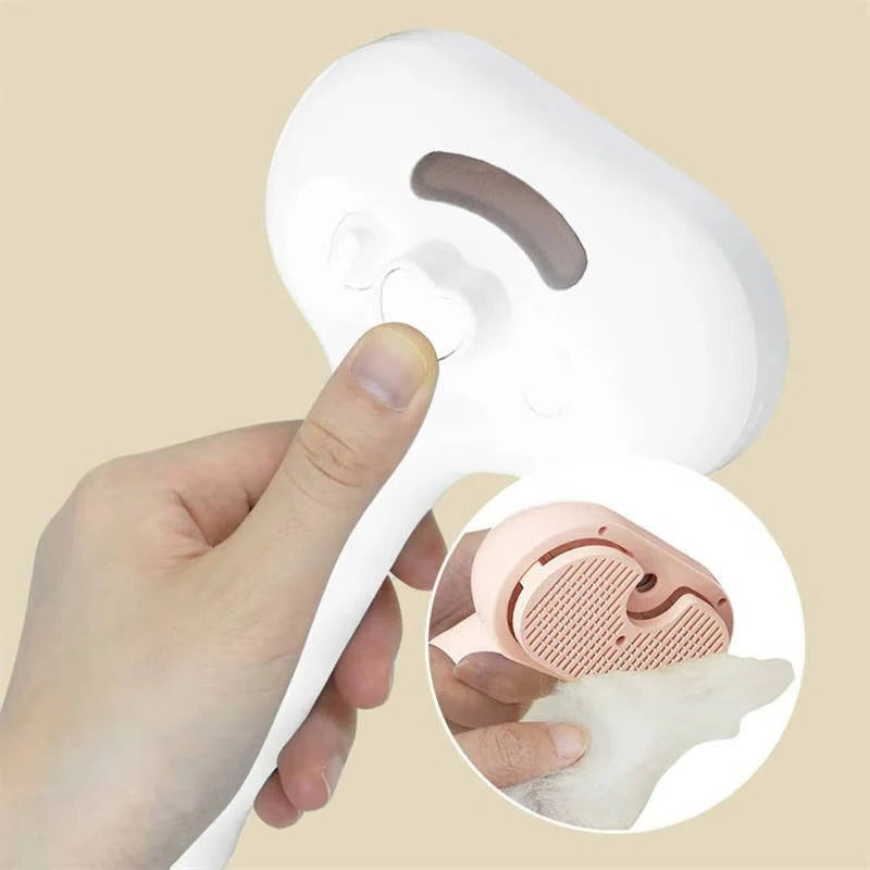 Steam Pet Grooming Brush with Self Cleaning Function for Dogs and Cats