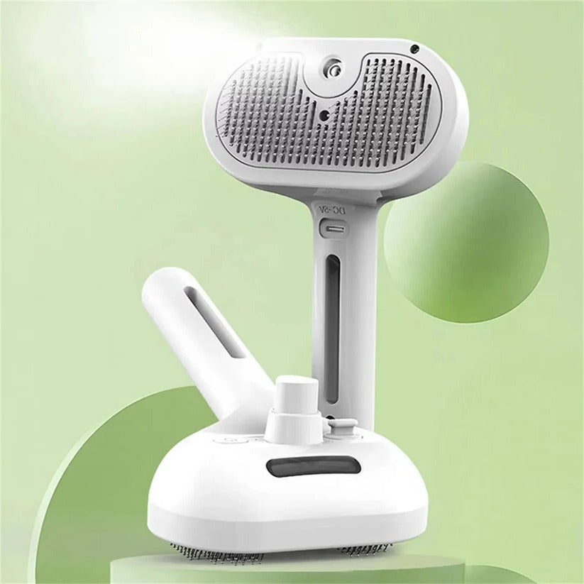 Steam Pet Grooming Brush with Self Cleaning Function for Dogs and Cats