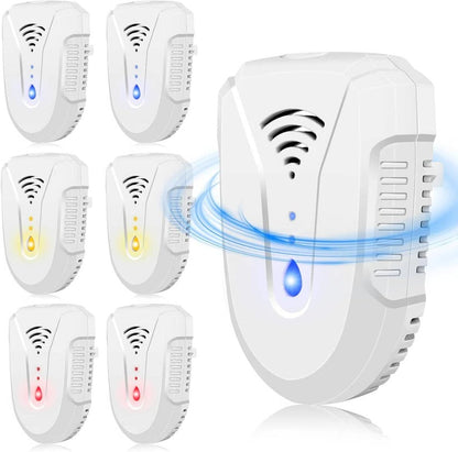 Plug In Ultrasonic Pest Repeller for Mice, Rats, Roaches and Insects, Pack of 6