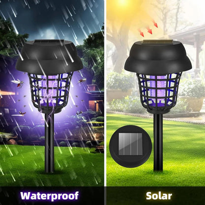 Solar Powered Mosquito Zapper Trap Light for Patio and Backyard, Pack of 4