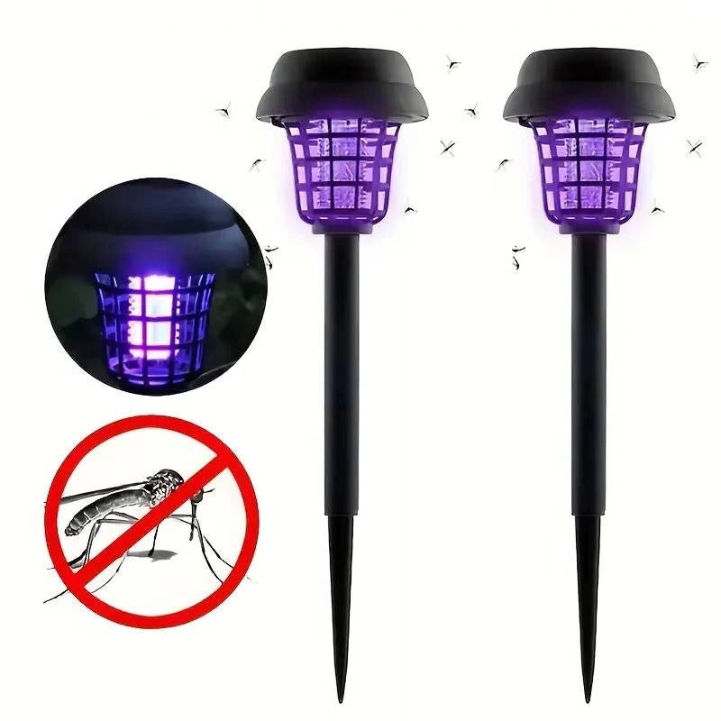 Solar Powered Mosquito Zapper Trap Light for Patio and Backyard, Pack of 4