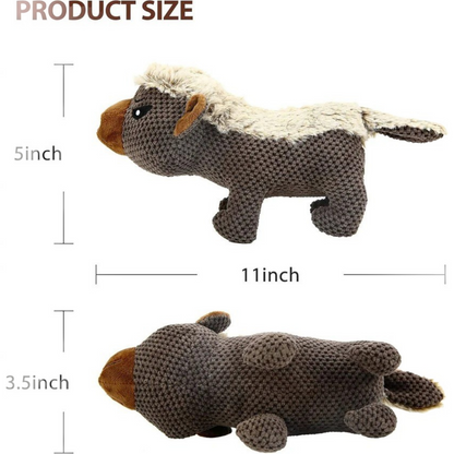 Honey Badger Plush Dog Toy with Squeaker and Reinforced Stitching for Tough Chewers