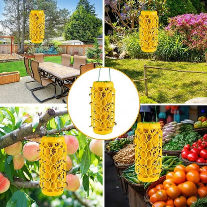 Reusable Hanging Wasp and Hornet Catcher Trap for Outdoor Garden Use, Set of 2