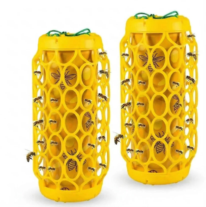 Reusable Hanging Wasp and Hornet Catcher Trap for Outdoor Garden Use, Set of 2