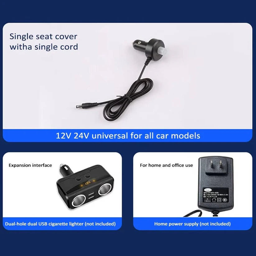 Ventilated Car Seat Pad with Built In Cooling Fans for Breathable Driving Comfort