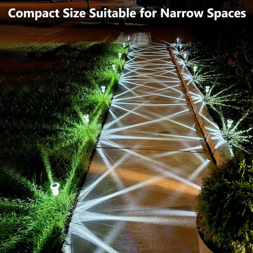 Solar Waterproof Pathway LED Lights for Garden and Driveway Use, Pack of 10