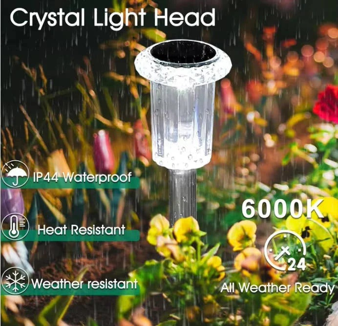 Solar Waterproof Pathway LED Lights for Garden and Driveway Use, Pack of 10