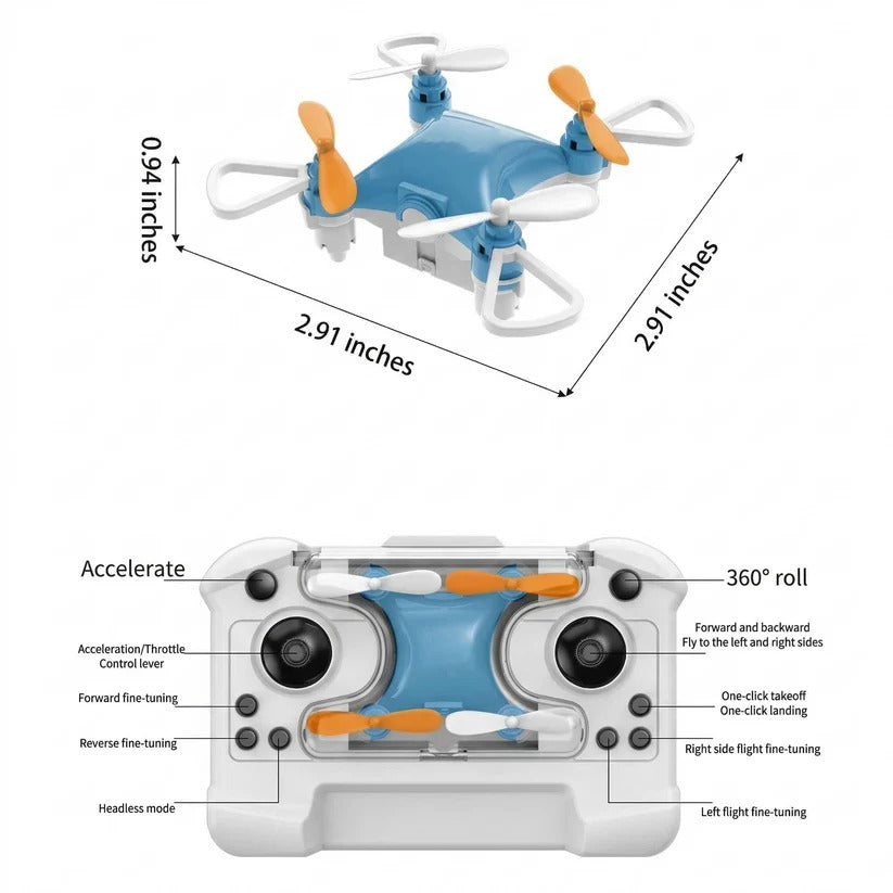 Mini RC Stunt Quadcopter with 360 Degree Flip and Altitude Hold for Kids