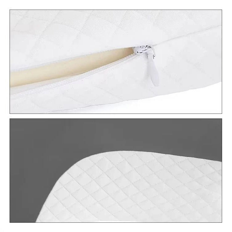 Contour Memory Foam Neck Pillow with Cooling Cover for Side Back Sleepers