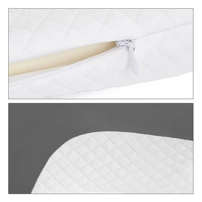 Contour Memory Foam Neck Pillow with Cooling Cover for Side Back Sleepers