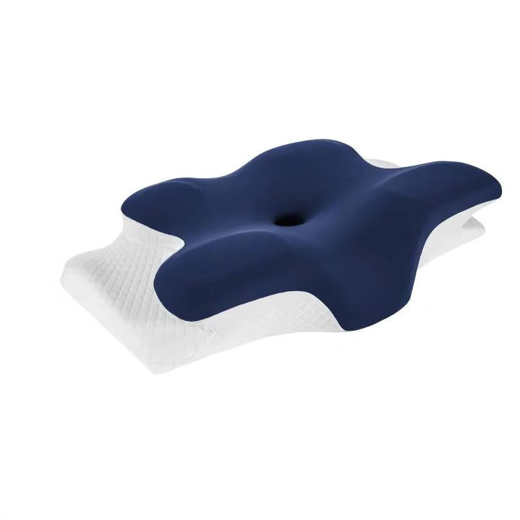 Contour Memory Foam Neck Pillow with Cooling Cover for Side Back Sleepers