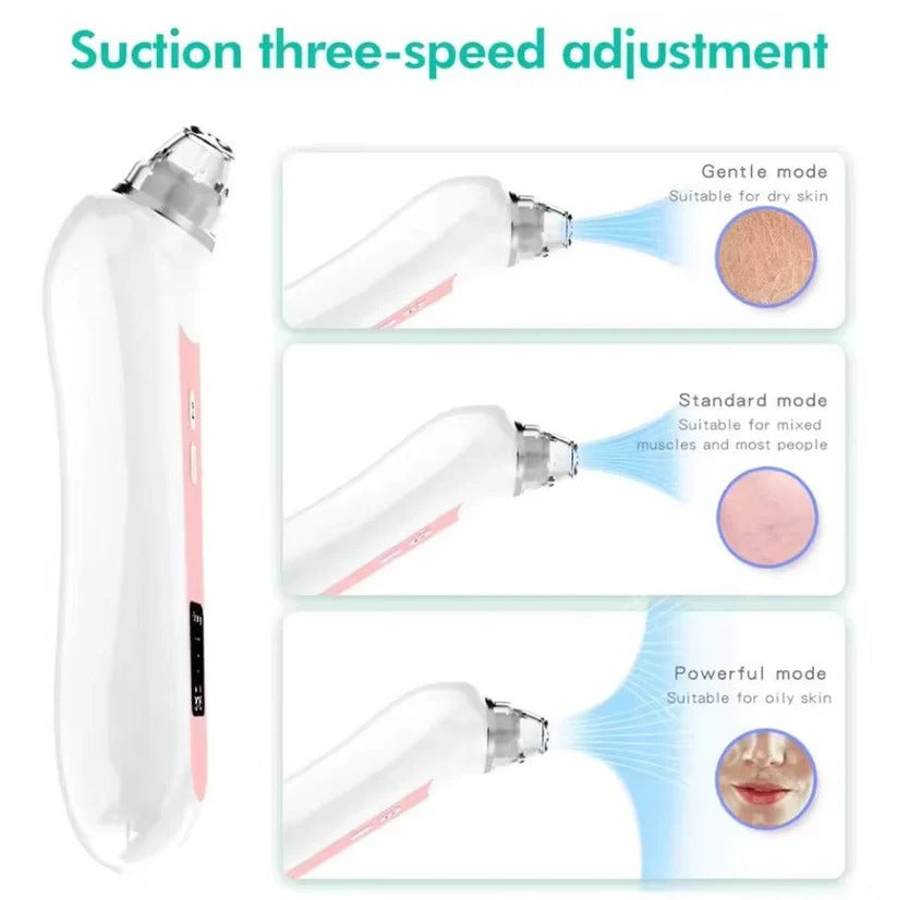Pore Vacuum Extractor with Built-In Camera and Rechargeable Battery