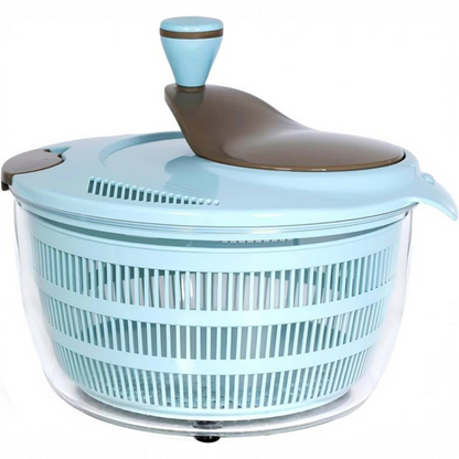 Vegetable Spinner with Dual Drainage System for Washing and Drying Greens and Fruits