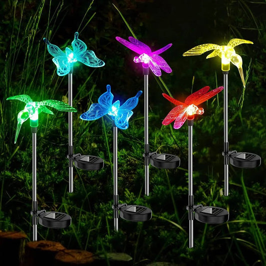 Solar Figurine Garden Lights for Yard Pathway and Flower Beds, 6 Piece