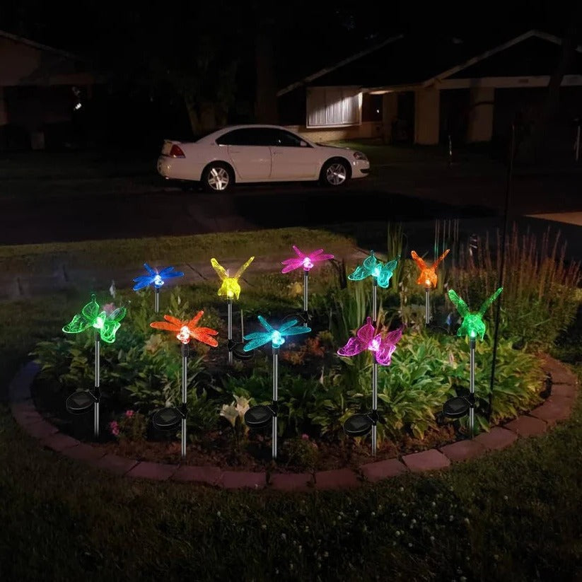 Solar Figurine Garden Lights for Yard Pathway and Flower Beds, 6 Piece