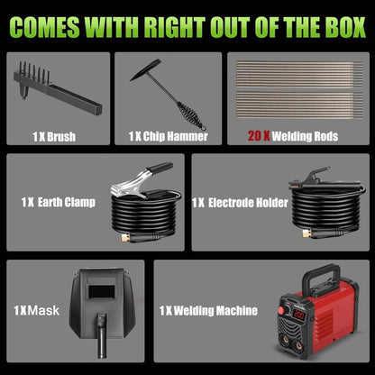 Compact MMA Arc Welder with LED Digital Display and Dual Voltage 110V/220V Smart Conversion