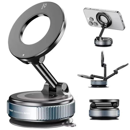 Foldable Magnetic Car Phone Mount with 360 Degree Hands Free Rotation