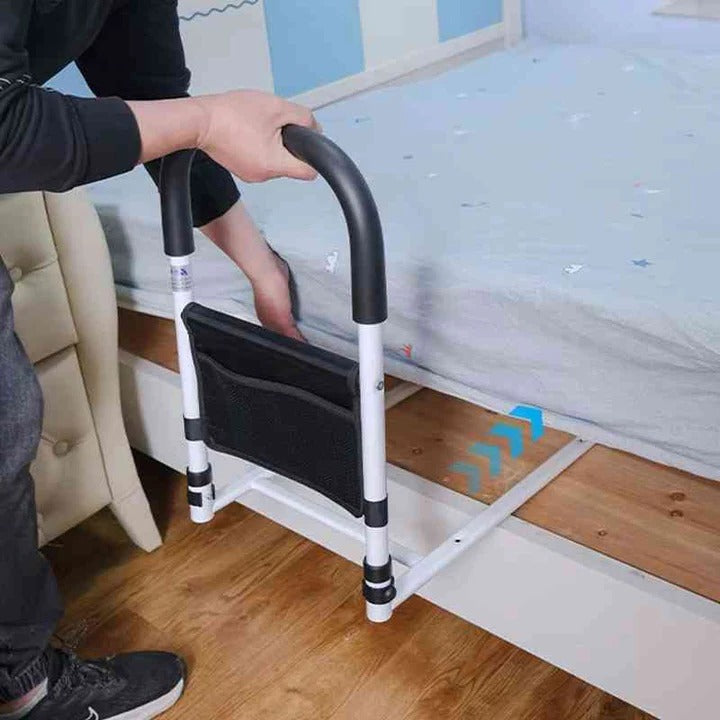 Bedside Assist Handle with Padded Grip and Adjustable Height for Home Bedrooms