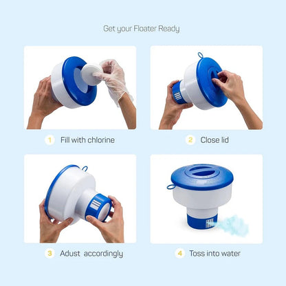 Adjustable Pool Chemical Floater for Pools Spas and Hot Tubs