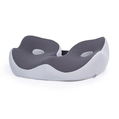 Ergonomic Seat Cushion with Adjustable Straps and Non Slip Bottom for Office Chairs and Car Seats