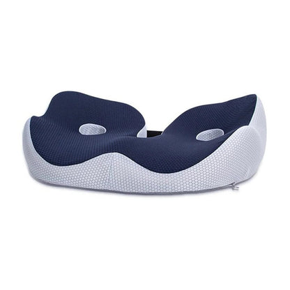 Ergonomic Seat Cushion with Adjustable Straps and Non Slip Bottom for Office Chairs and Car Seats