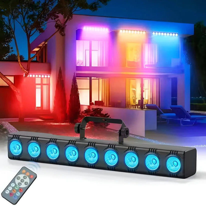 36W RGBW LED Wash Light Bar, DMX DJ Stage Uplight with Remote for Parties