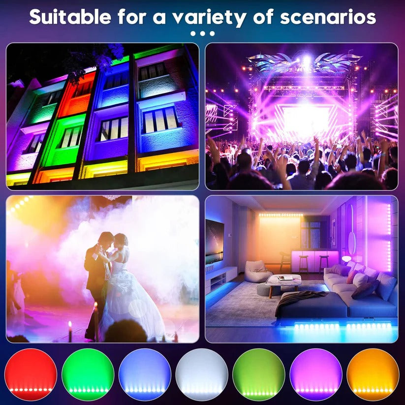 36W RGBW LED Wash Light Bar, DMX DJ Stage Uplight with Remote for Parties