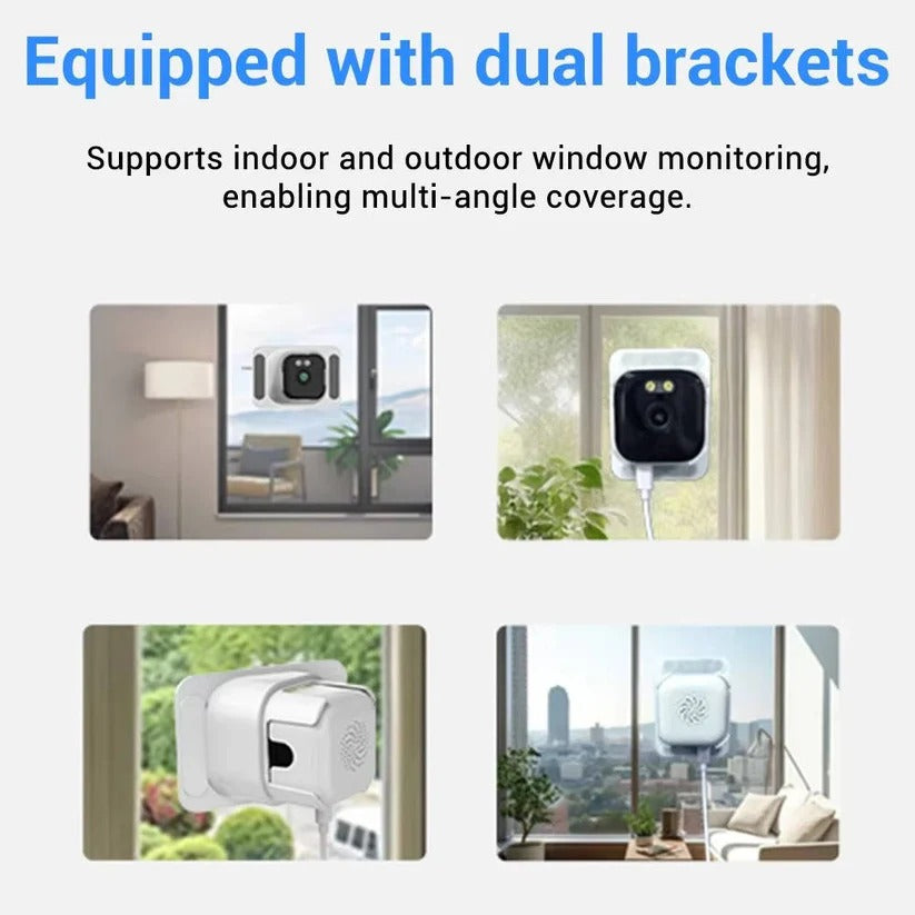 Wi Fi Window Camera with Color Night Vision and Two Way Audio