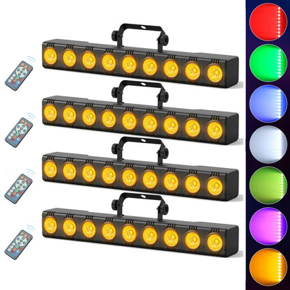 36W RGBW LED Wash Light Bar, DMX DJ Stage Uplight with Remote for Parties