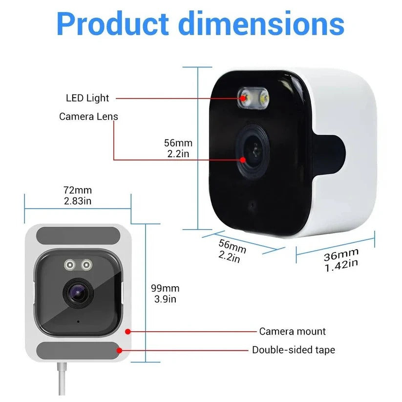 Wi Fi Window Camera with Color Night Vision and Two Way Audio