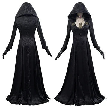 High Quality Official Evil Village Vampire Lady Cosplay Outfit