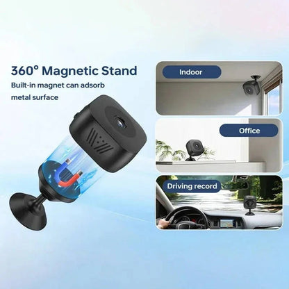 Mini 4K Wi Fi Indoor Security Camera with Night Vision and Motion Alerts