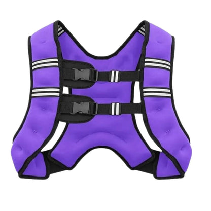 Weighted Training Vest with Breathable Channels and Reflective Stripes for Running