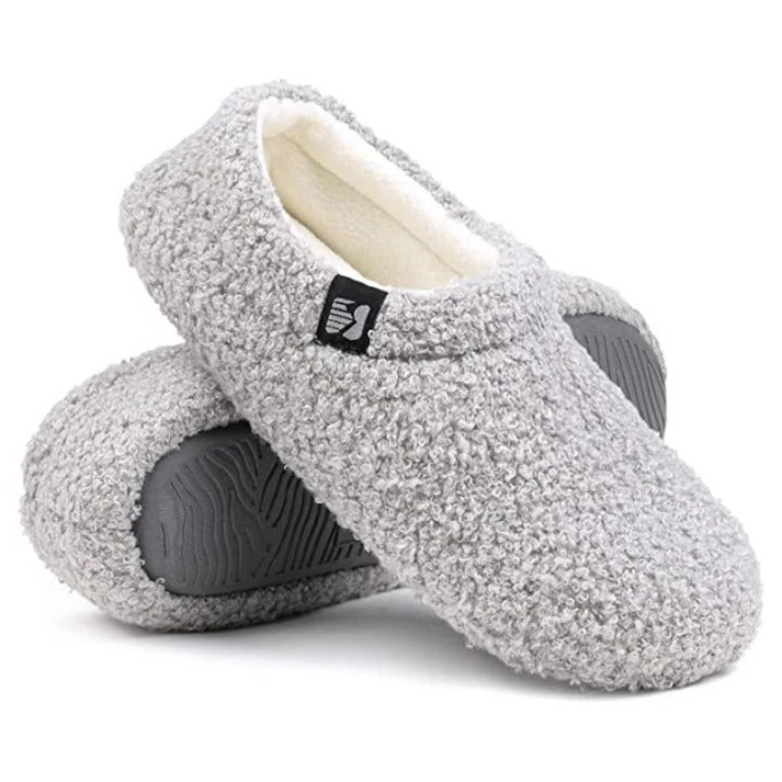 Fleece Indoor Slipper with Memory Foam Cushioning and Closed Back Heel Grip