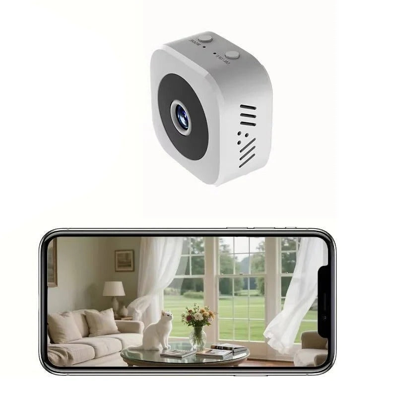 Mini 4K Wi Fi Indoor Security Camera with Night Vision and Motion Alerts