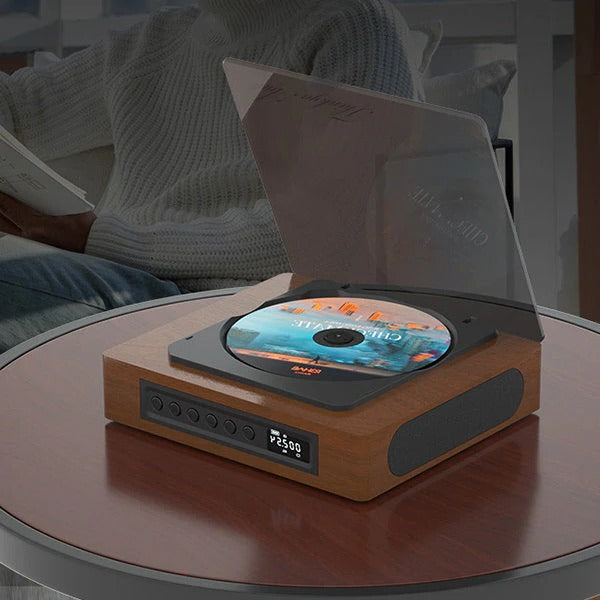 Retro CD Player with Wireless Streaming and FM Radio Tuner