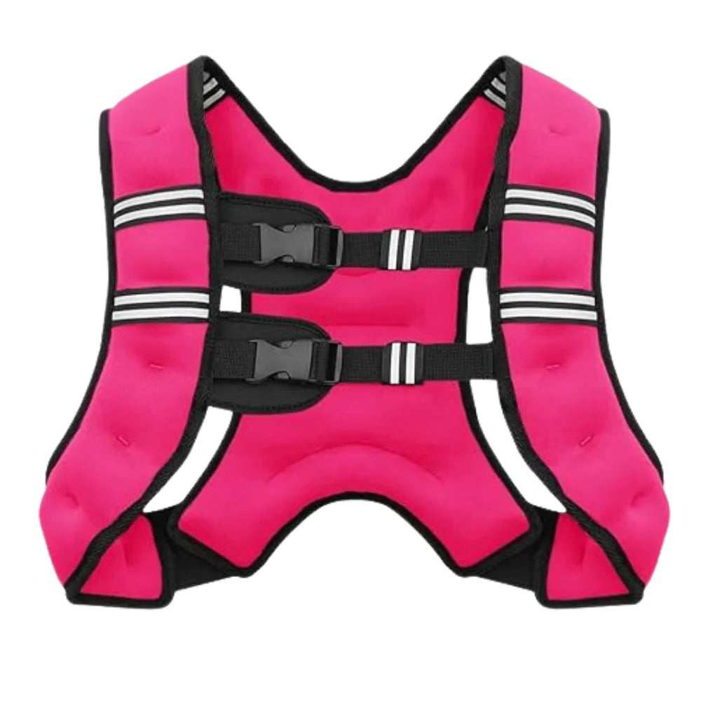 Weighted Training Vest with Breathable Channels and Reflective Stripes for Running