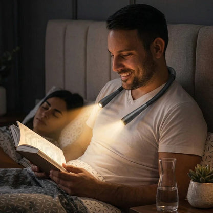 Rechargeable Neck Reading Light with Flexible Arms and 3 Color Modes