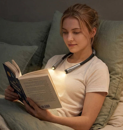 Rechargeable Neck Reading Light with Flexible Arms and 3 Color Modes