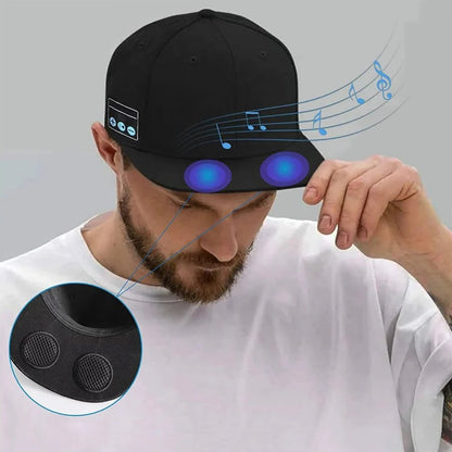 Bluetooth Speaker Baseball Cap with Open Ear Audio and Mic