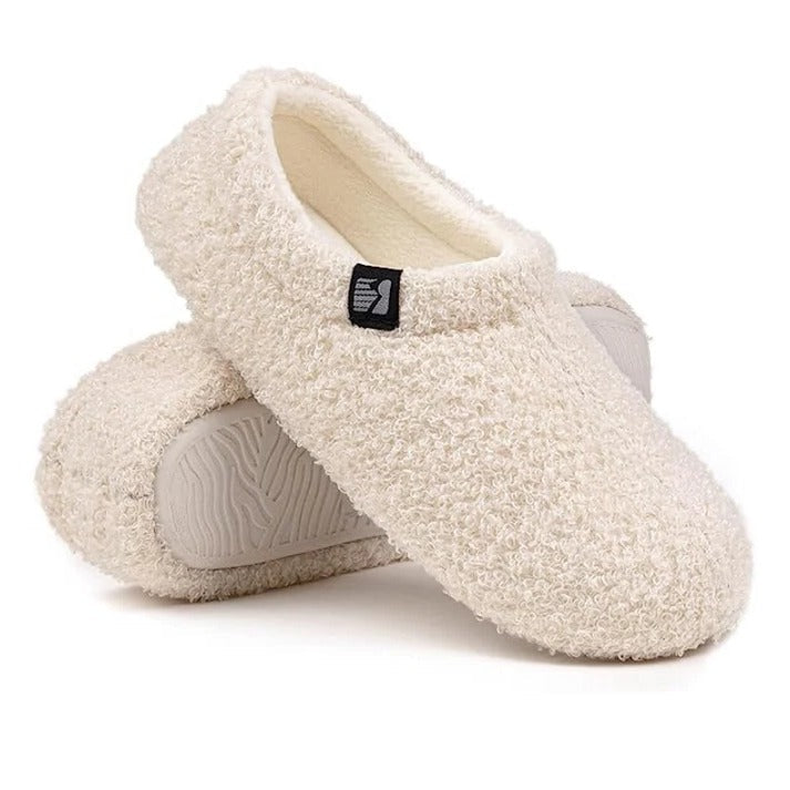 Fleece Indoor Slipper with Memory Foam Cushioning and Closed Back Heel Grip
