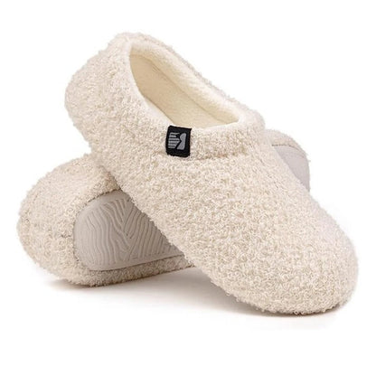 Fleece Indoor Slipper with Memory Foam Cushioning and Closed Back Heel Grip