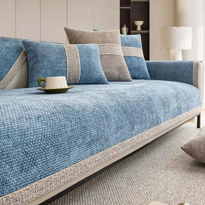 Stretch Sofa Slipcover with Textured Grip Backing and Machine Wash Care